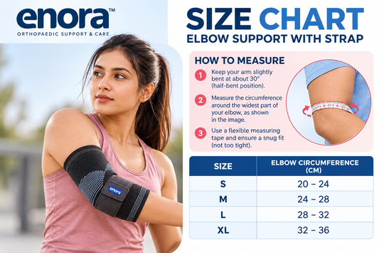 Enora Elbow Support Compression Sleeve with strap for Tennis Elbow, Golfer's Elbow, Tendonitis Pain Relief | Ideal for Workout, Tennis, Volleyball, Cricket for Men & Women