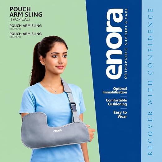 Enora Arm Sling Pouch for Men & Women | Adjustable Shoulder Immobilizer for Broken Arm, Shoulder, Elbow & Wrist Support | Lightweight Breathable Medical Sling for Fracture & Post Surgery Recovery