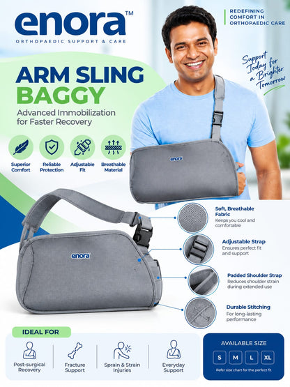Enora Arm Sling Baggy – Comfortable Arm Support & Shoulder Immobilizer