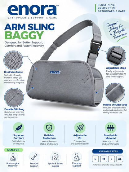 Enora Arm Sling Baggy – Comfortable Arm Support & Shoulder Immobilizer