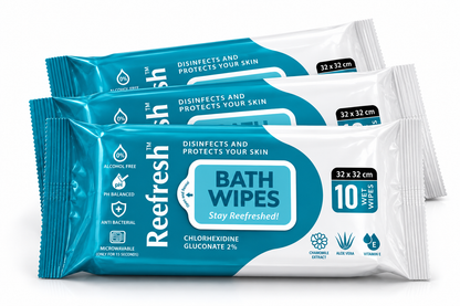 Encare Reefresh Bed Bath Wipes 32x32 CM | Pack of 3
