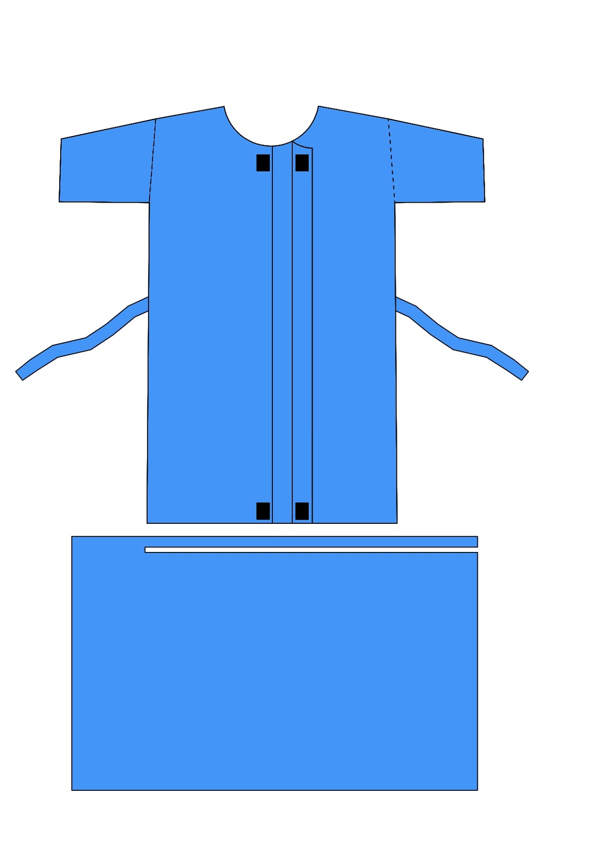 Patient Gown (Top & Bottom Set)