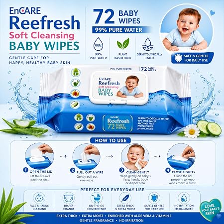 Reefresh Baby Wipes 72 pack product packaging