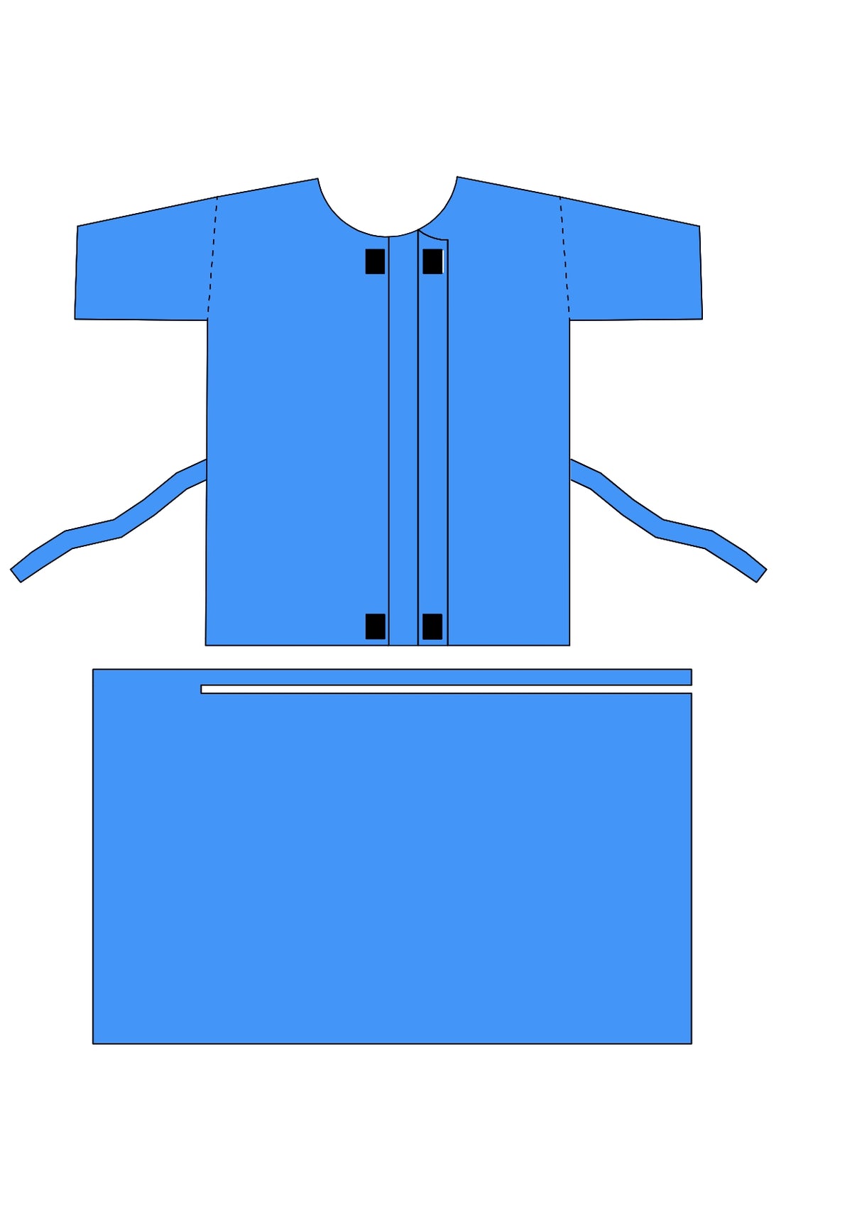 Patient Gown (Top & Bottom Set)